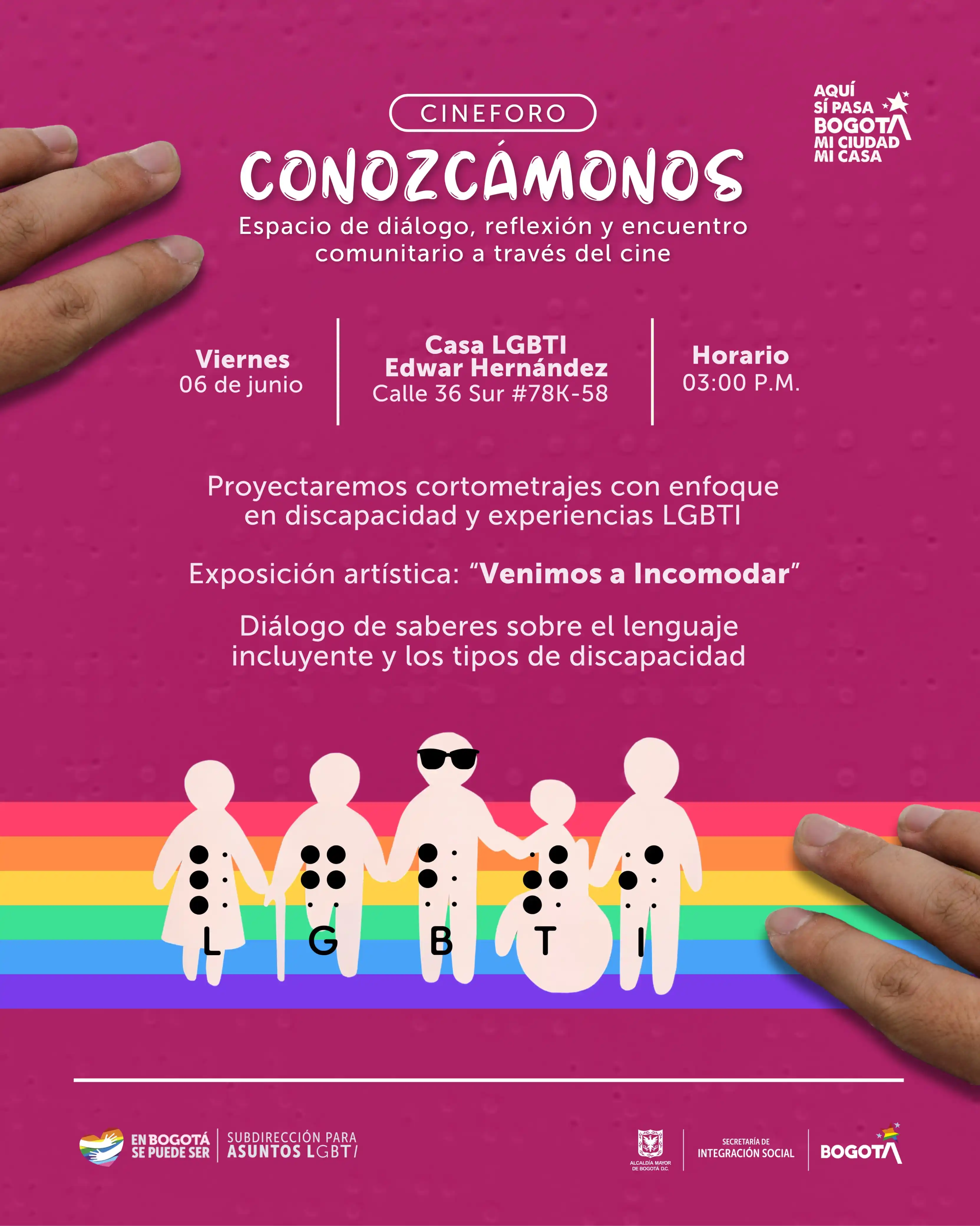 Image from EN BOGOTÁ SE PUEDE SER 🏳️🌈🏳️⚧️: 🎬 *¡Conozcámonos – CineForo! Discapacidad y diversidad LGBTI: una con...