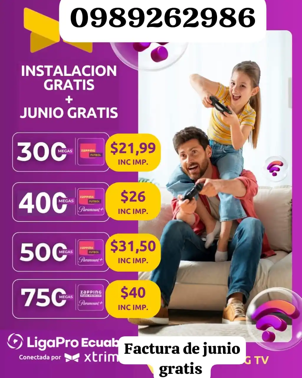 Image from Milagreño que se Respeta: Contrata Internet Ilimitado XTRIM Incluye: 300 megas de velocidad Ap...