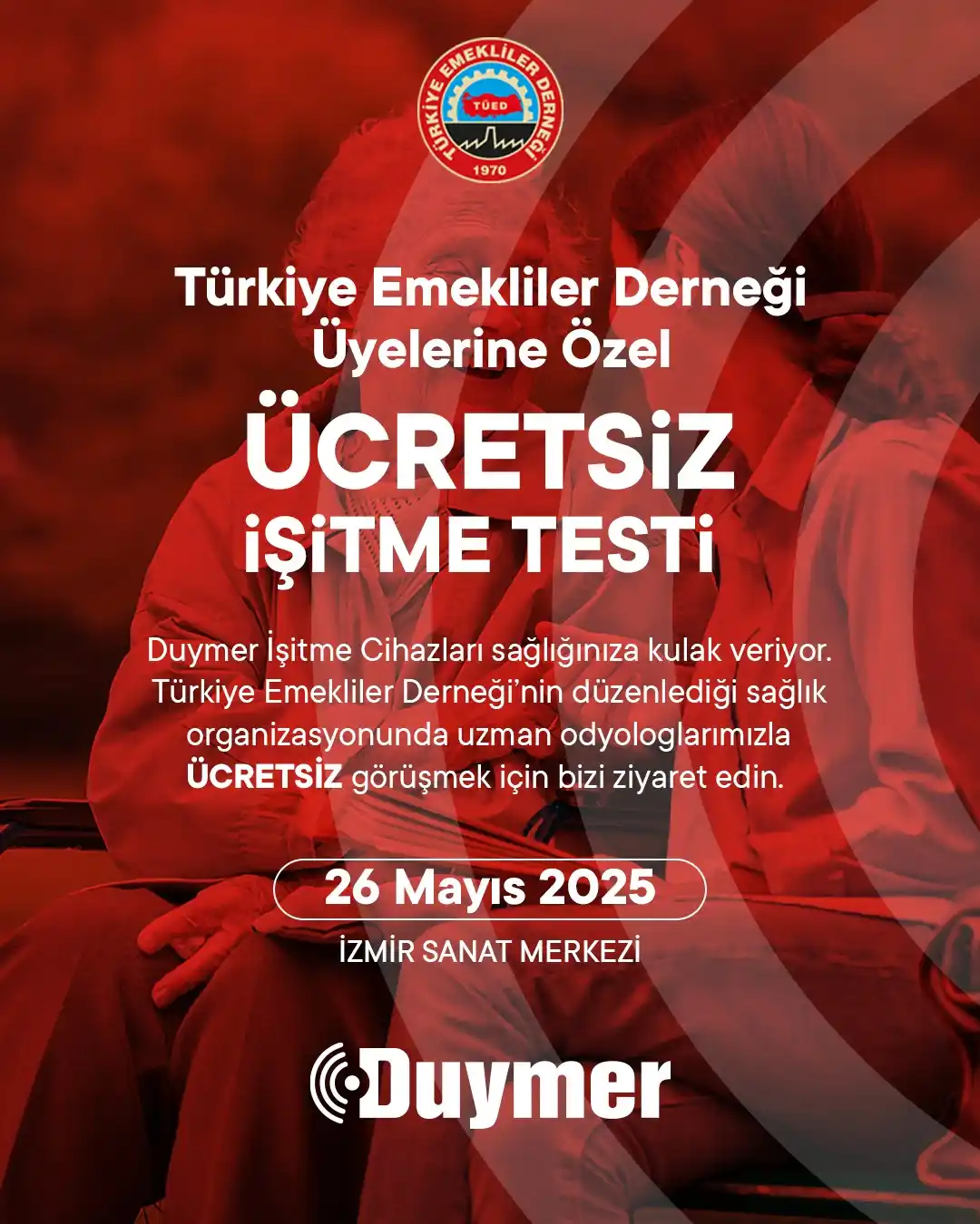 Image from Duymer İşitme Cihazları: 👂 Duymer’den Türkiye Emekliler Derneği Üyelerine Özel Hizmet! 📍 26 M...