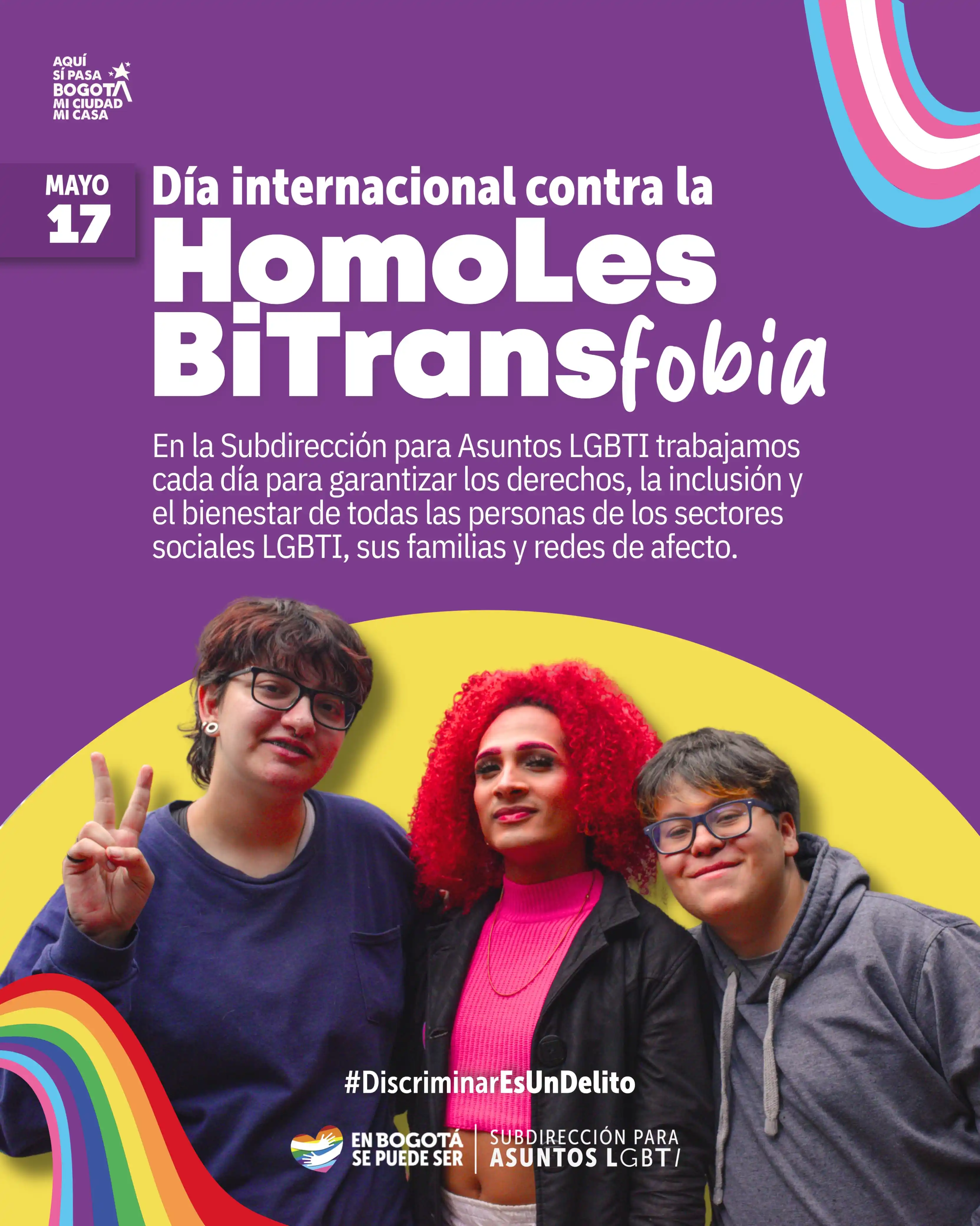 Image from EN BOGOTÁ SE PUEDE SER 🏳️🌈🏳️⚧️: 📢 En el Día Internacional contra la Homofobia, Lesbofobia, Bifobia y ...