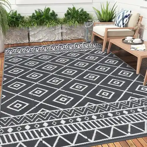 Image from Pirate Deals | Preisfehler, Angebote, Schnäppchen, Rabatte & Freebies: Enyhom Teppich Outdoor Wetterfest & UV-beständig Plastik Recyceltem Au...