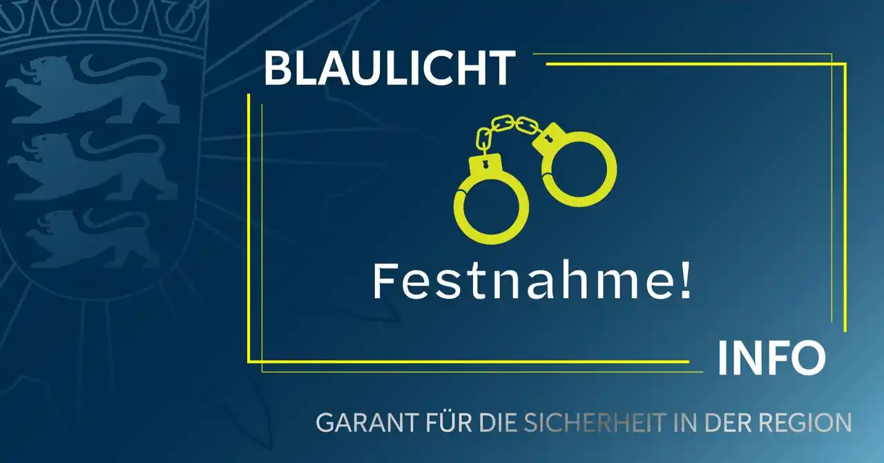Image from Polizei BW Ulm: *Ermittlungserfolg - Festnahme eines Tatverdächtigen in Göppingen* Uns...