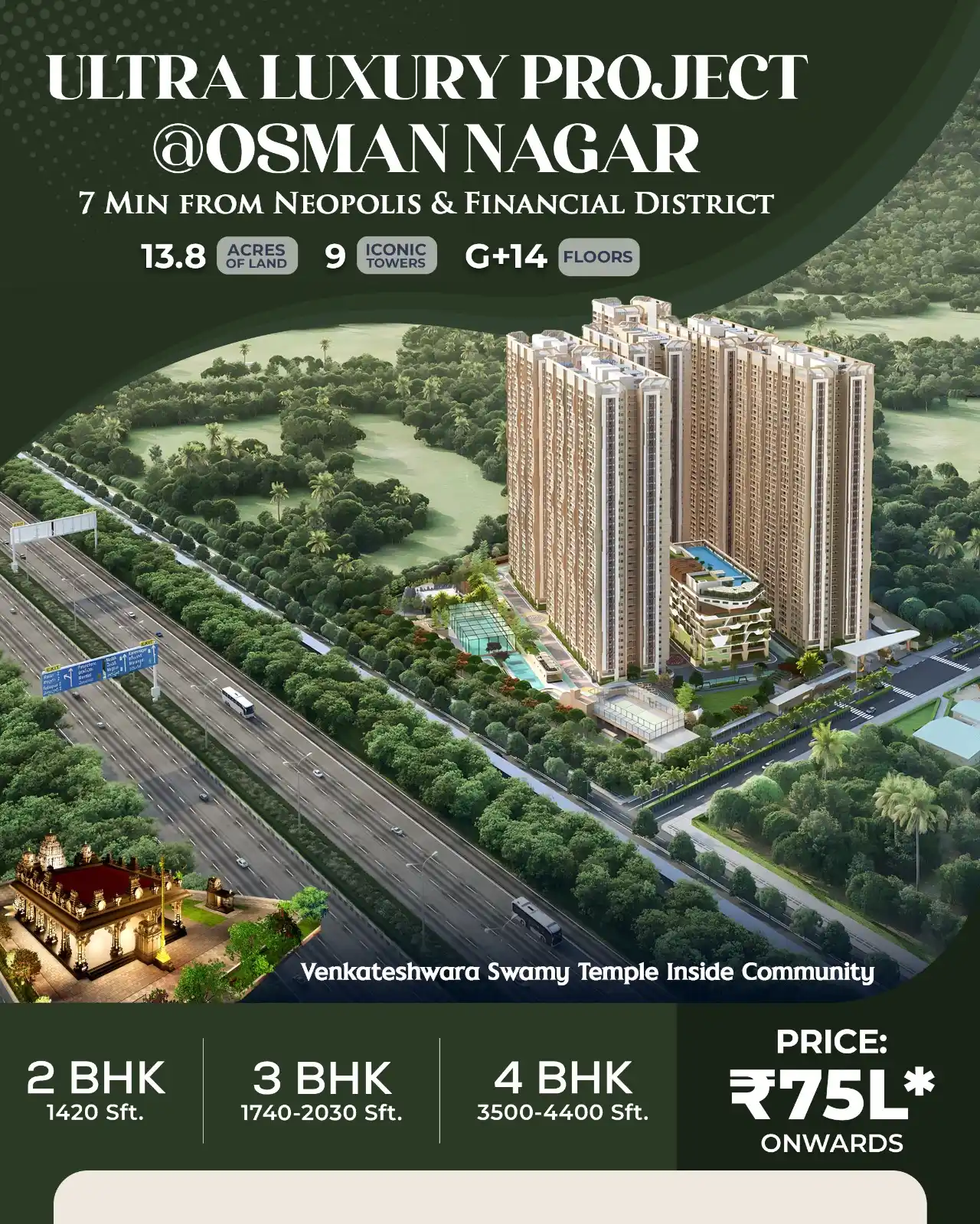 Image from *TATTVA Realty & Infra - Leading Real Estate Investment Destination*: 👑 Experience *Nature Conscious Luxury Living* at *Osman Nagar / Tella...