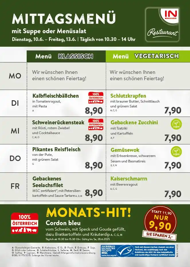 Image from INTERSPAR: Hallo am Feiertag! 👋 Wir haben heute zwar zu, kochen morgen aber wie...