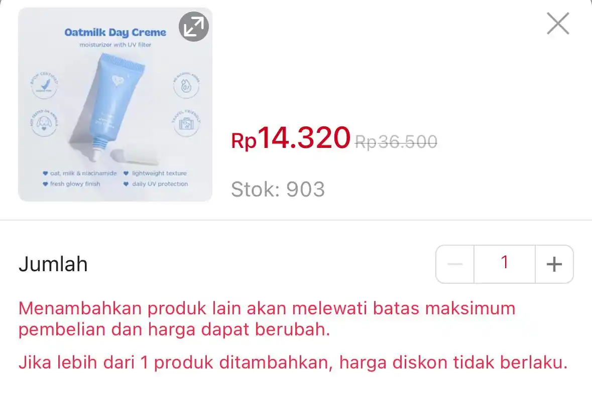 Image from KODE VOUCHER SHOPEE 🛒 : Harlette Oatmilk Day Creme with SPF 15 | Sensitive, Acne Prone Skin h...