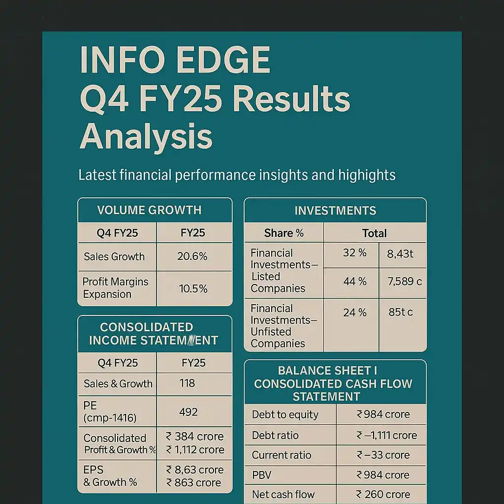 Image from Profit From IT (Profit Finstock Pvt Ltd) (MONEY AT WORK): 📢 Info Edge Q4 FY25 Results Are Out! 📊 Revenue 💹 EPS 📈 Segment Gr...