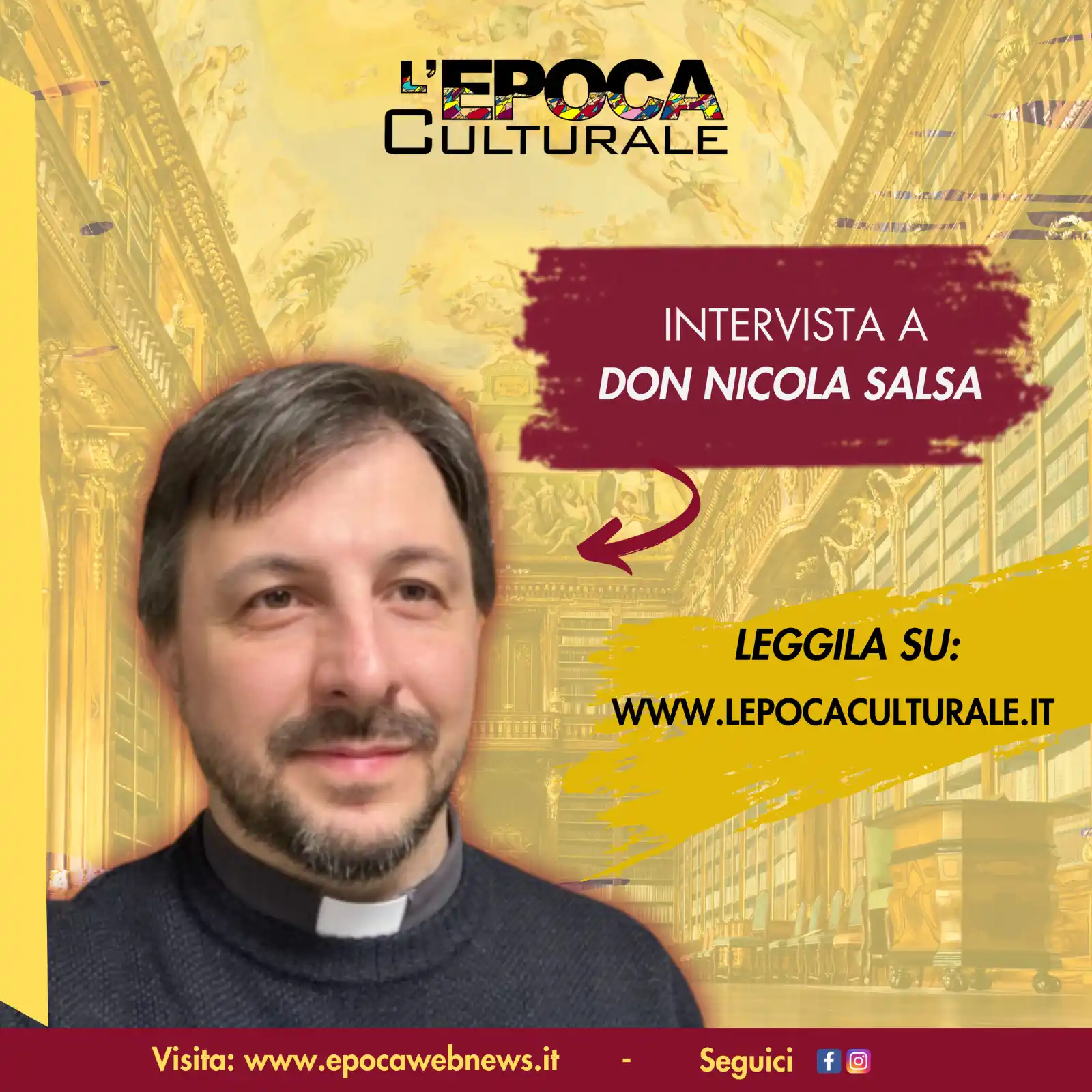 Image from Epoca WEB-NEWS: INTERVISTA -🎙️ _*Ilaria Solazzo*_ ha incontrato *Don Nicola Salsa* , ...
