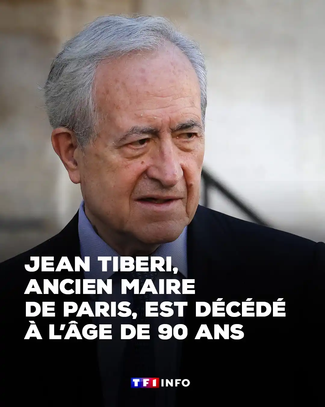 Image from TF1 Info: ⚫ Jean Tiberi, maire RPR de Paris de 1995 à 2001, dernier édile de dro...