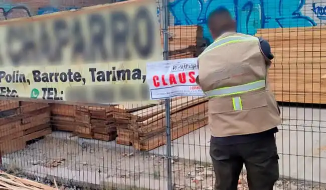 Image from Radar News Querétaro : ⚠️🪵🚫 ¡Madera ilegal! Detectan y clausuran maderería clandestina en <...