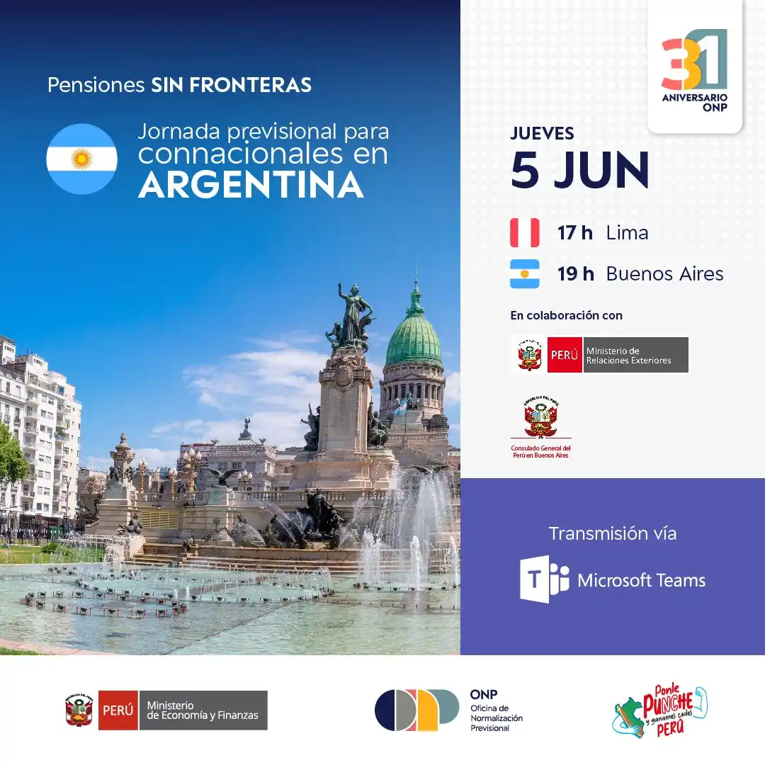 Image from ONP Oficial: ¡Mañana es el día, peruano en Argentina! ¿Tienes dudas sobre tus aport...