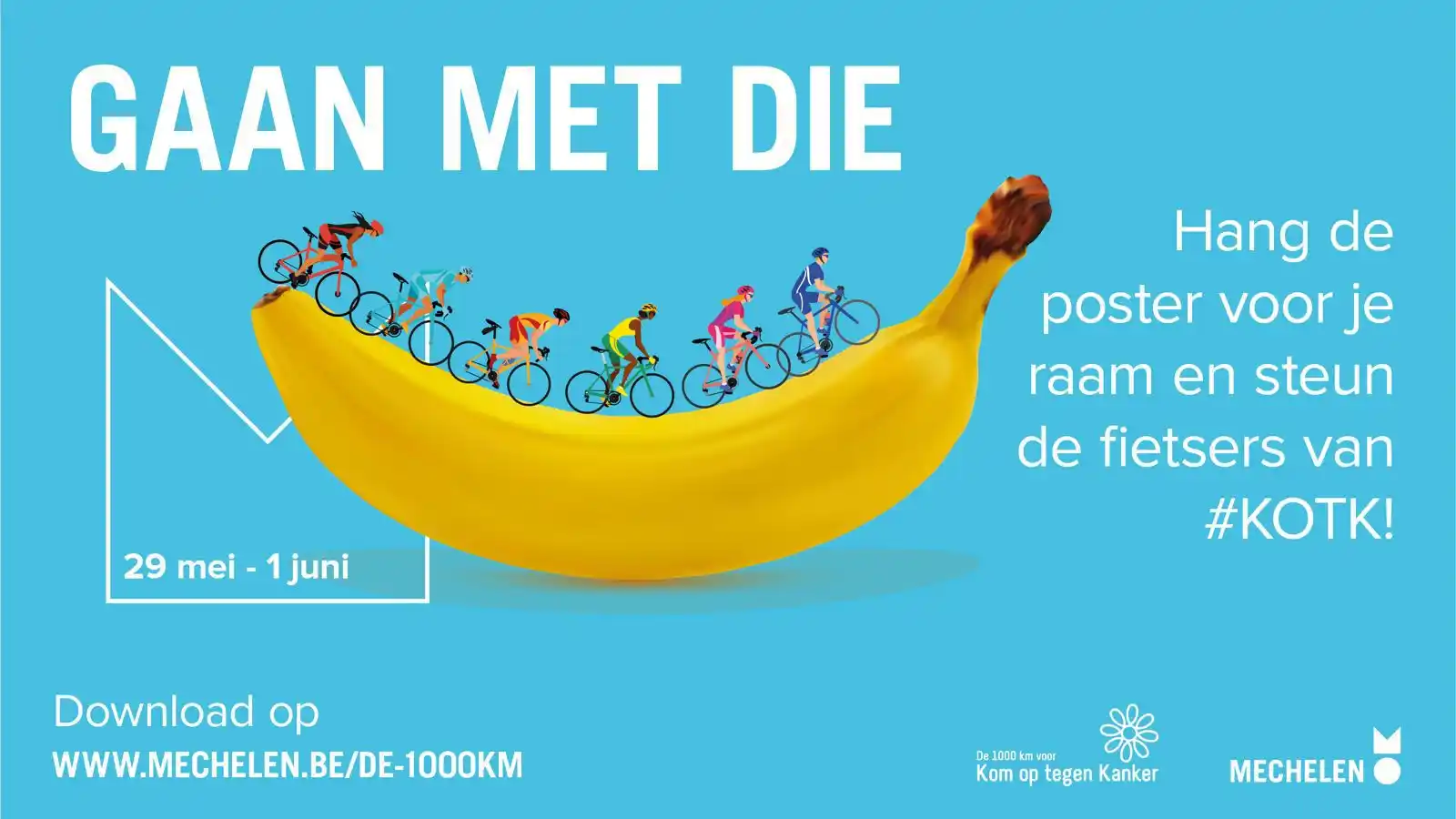 De 1000 km voor Kom op tegen Kanker post