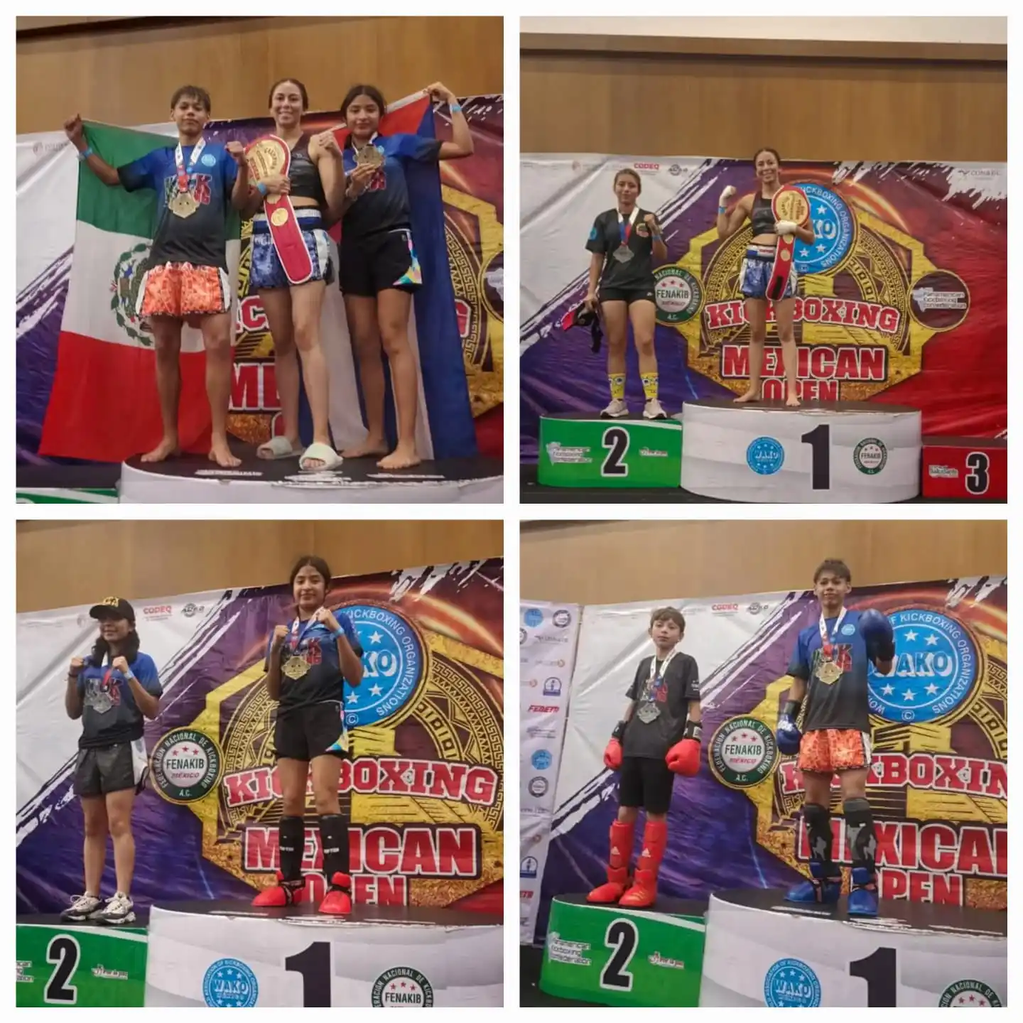 Image from Radar News Querétaro : 🥊🔥💥 ¡Orgullo queretano! Tres campeones en el Mexican Open de kickbo...