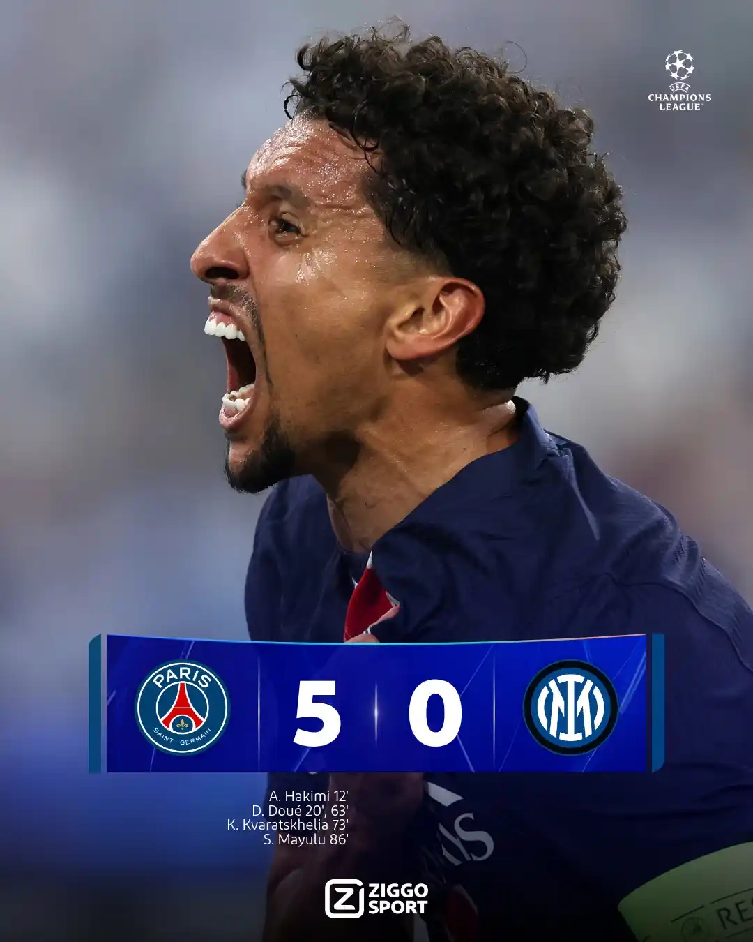 Image from Ziggo Sport: PSG WINT DE UEFA CHAMPIONS LEAGUE 😱 De grootste overwinning ooit in e...