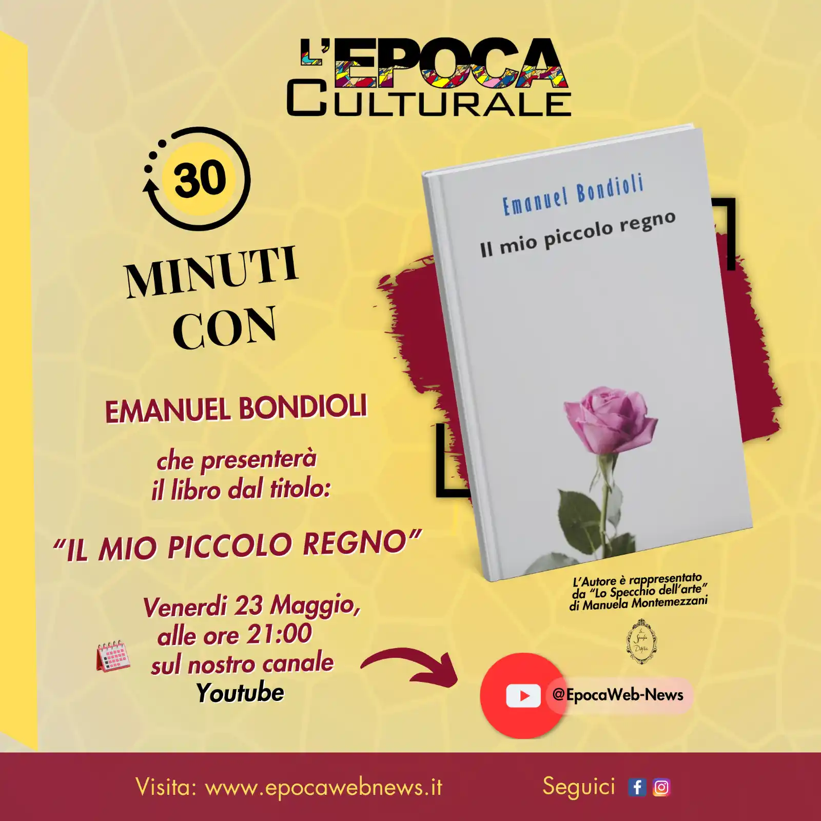 Image from Epoca WEB-NEWS: Questa settimana a ๐๐ ๐ฆ๐ข๐ง๐ฎ๐ญ๐ข ๐๐จ๐ง.. ospite ๐๐ฆ๐๐ง๐ฎ๐๐ฅ ๐...