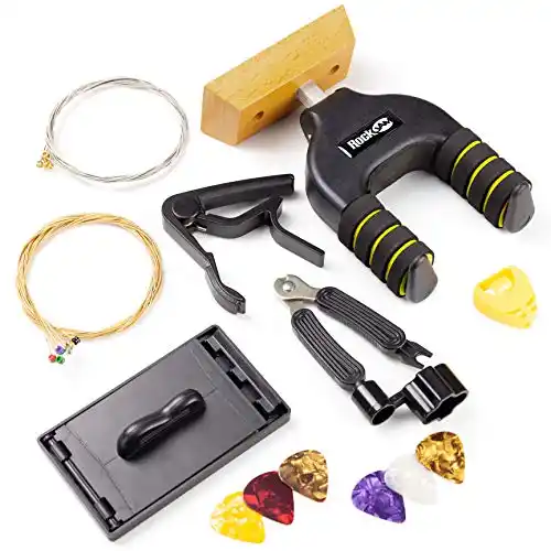Image from Pirate Deals | Preisfehler, Angebote, Schnäppchen, Rabatte & Freebies: RockJam Universal Guitar Accessories Super-kit with Guitar Wall Mount,...
