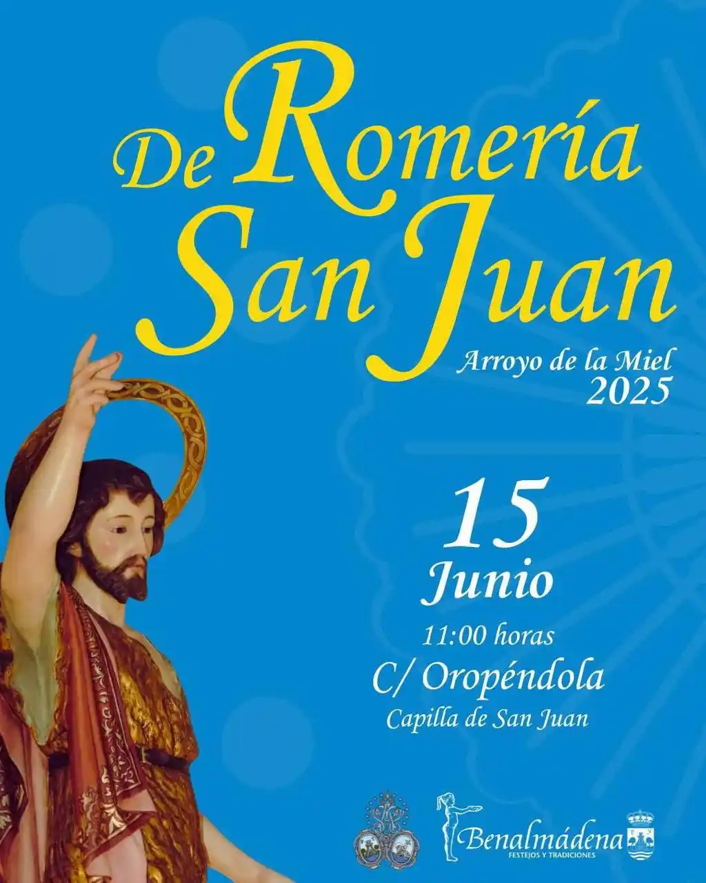 Image from Ayuntamiento Benalmádena: 🌿 Romería de San Juan 2025 📅 15 de junio 🕚 Salida a las 11:00 hora...