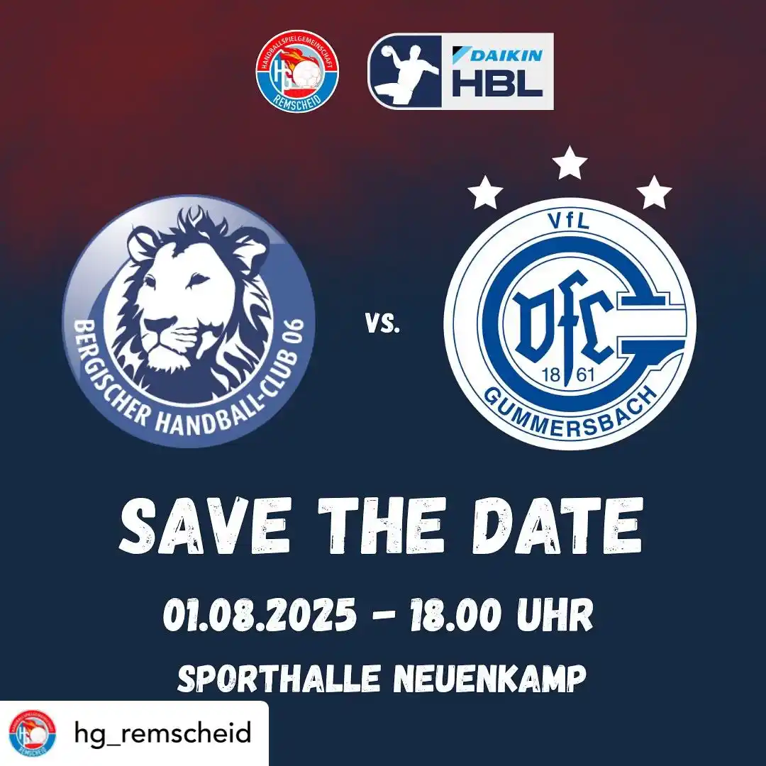 Image from Bergischer HC 06: Save the date 🫵🏻 Nach der Saison in der 2. Handball-Bundesliga ist v...