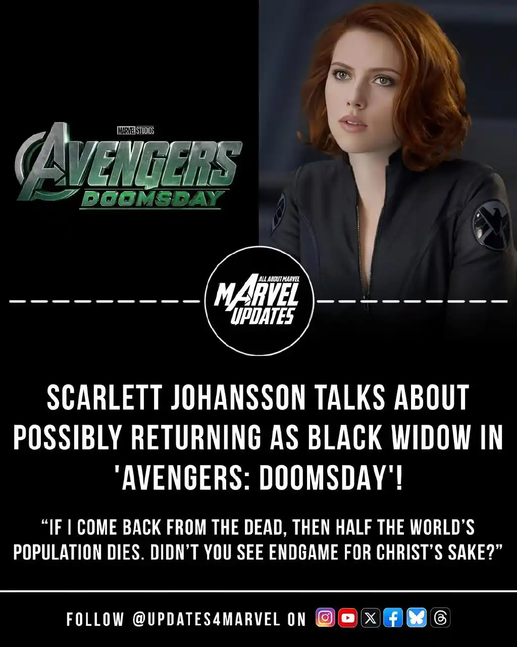 Image from ANIME - COMICS ROLLUP: Scarlett Johansson talks about possibly returning as Black Widow in 'A...