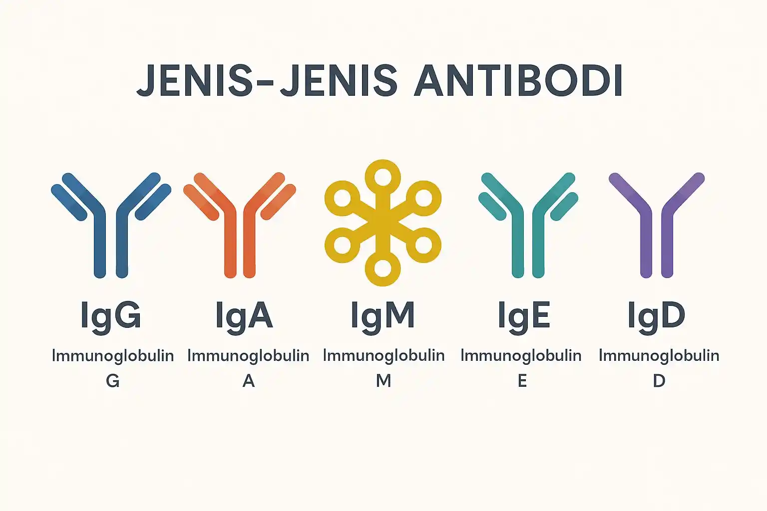 Image from belajar ilmu kedokteran👩🏻⚕️🤍: Sekarang kita bahas Jenis-jenis Antibodi dalam tubuh yaitu kita IgG, I...