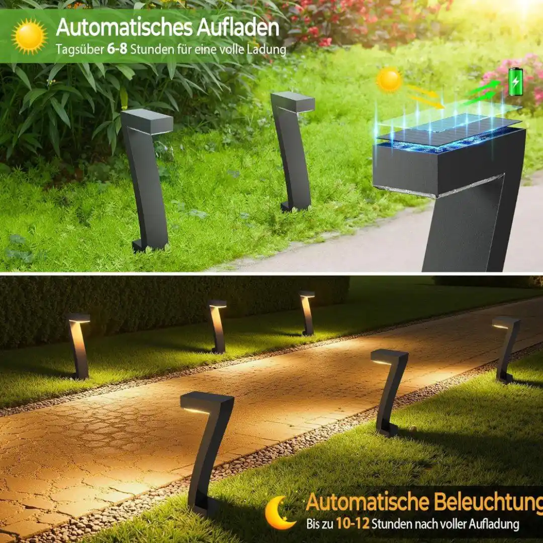 Image from Pirate Deals | Preisfehler, Angebote, Schnäppchen, Rabatte & Freebies: Solarlampen für Außen Garten, 4 Stück Stilvoll Solarleuchten für Außen...