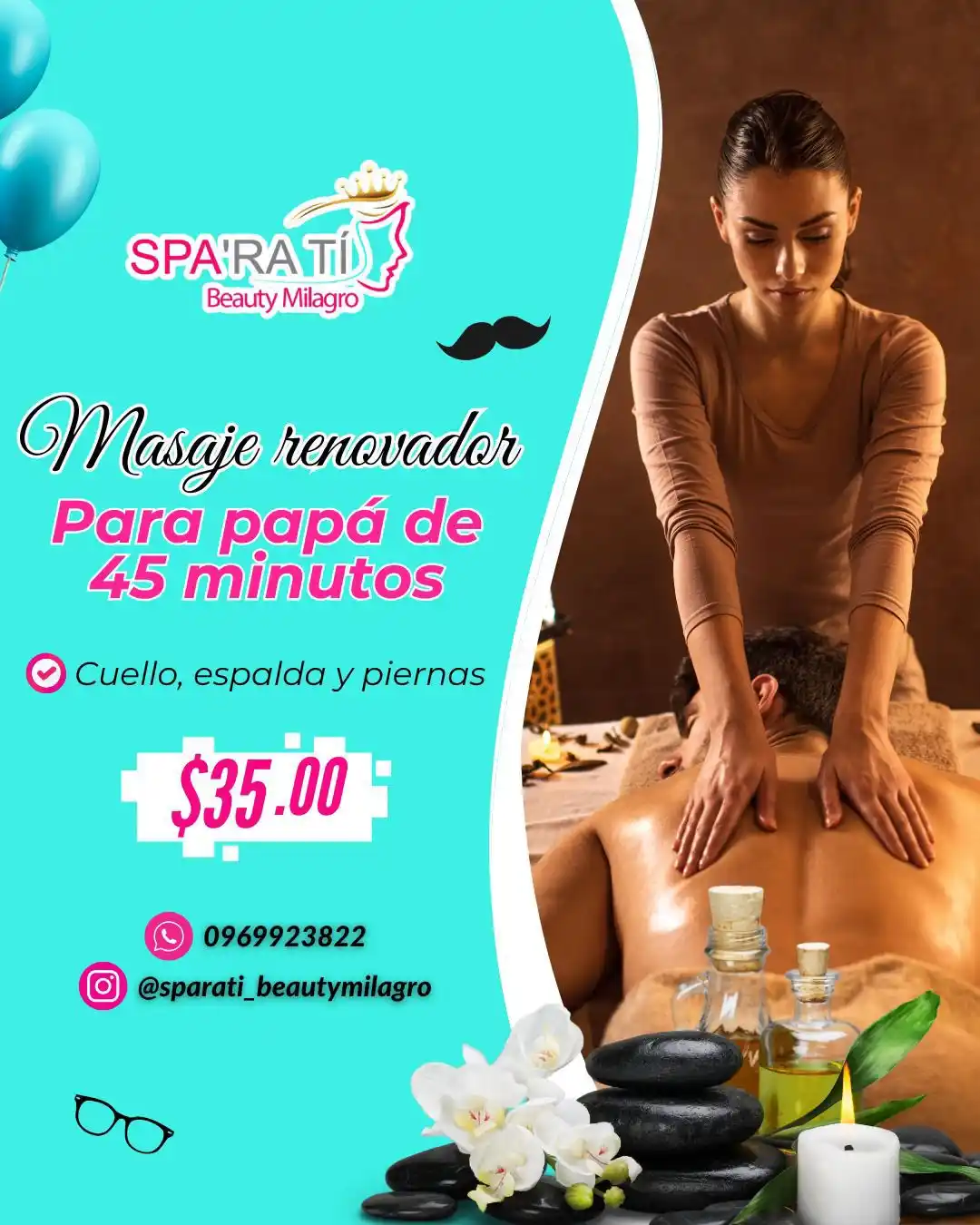 Image from Milagreño que se Respeta: 𝐒𝐏𝐀’𝐑𝐀 𝐓𝐈 Papá también necesita relajación y bienestar 🌿 Es...