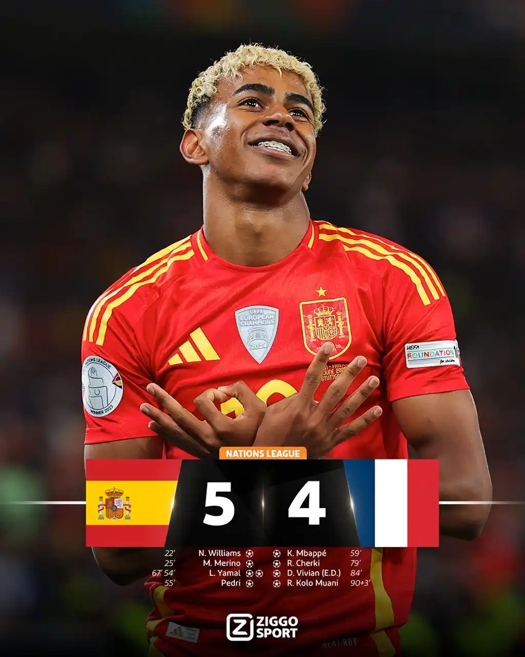 Image from Ziggo Sport: SPANJE ➠ 𝐅𝐈𝐍𝐀𝐋𝐄 🤩❤️🔥 Na 90 knotsgekke minuten zijn het de Spa...