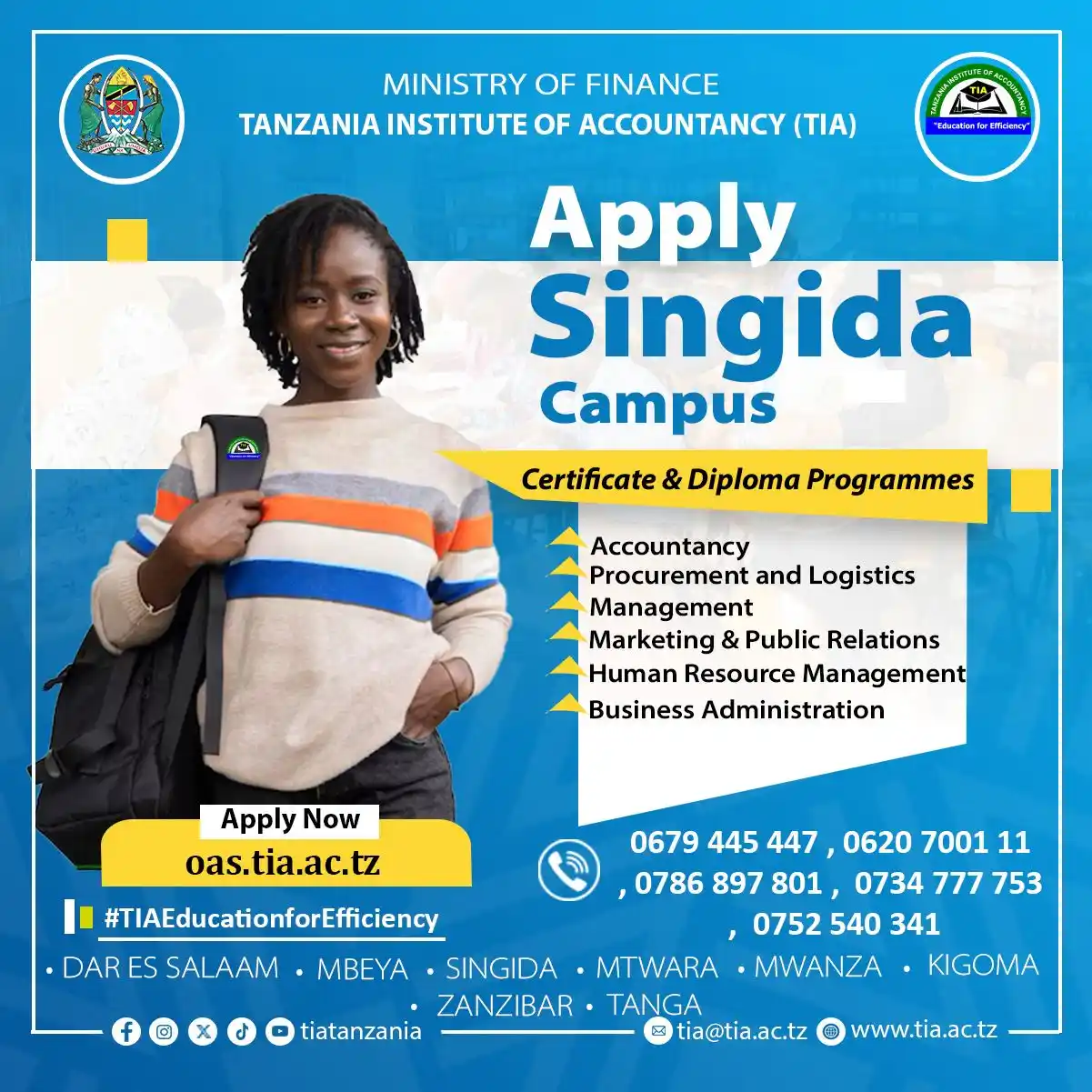 Image from Tanzania Institute of Accountancy (TIA): 🎓 Start your professional journey with TIA Singida Campus✅ Certificat...