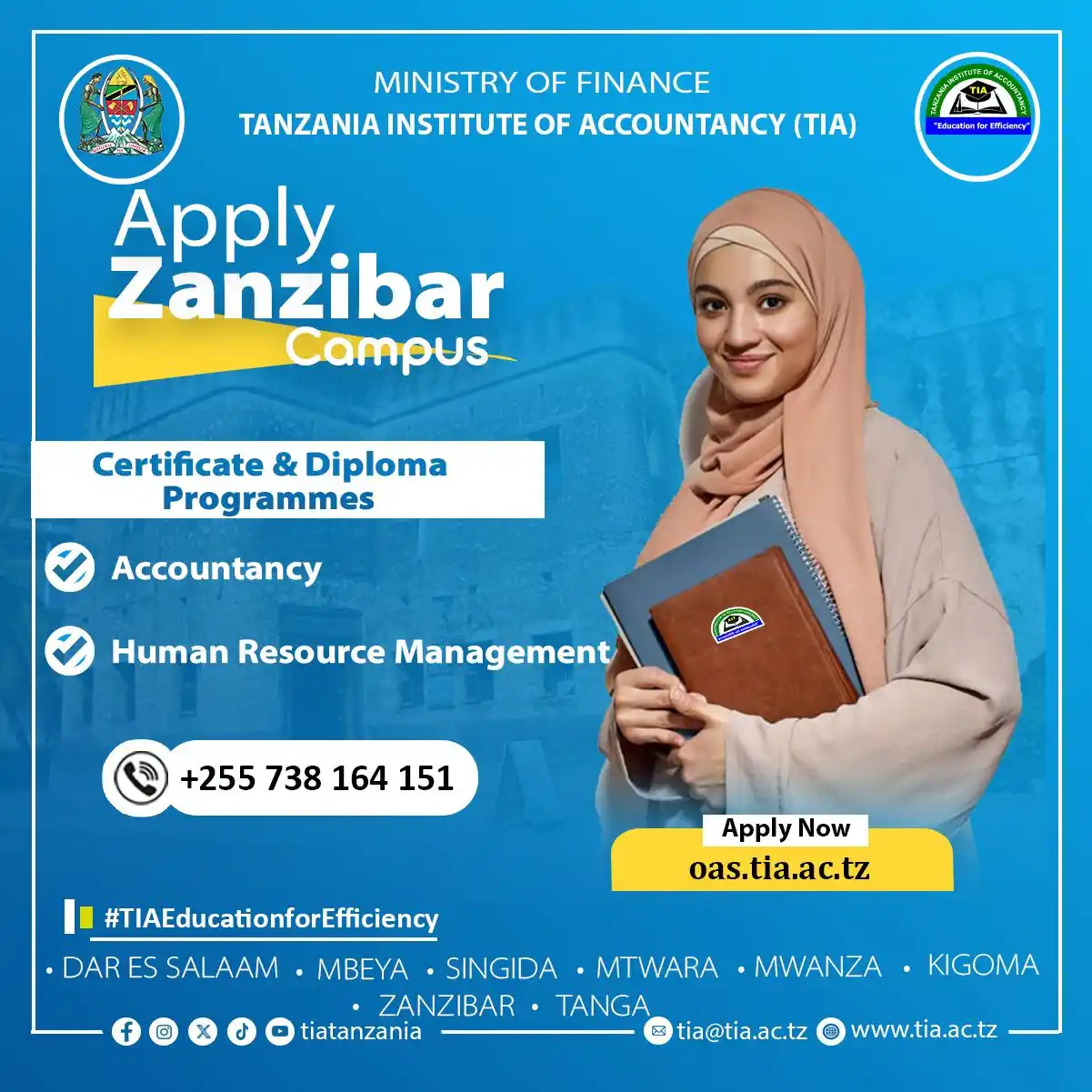 Image from Tanzania Institute of Accountancy (TIA): 🌴📚 Study in Paradise – Zanzibar Campus Awaits You. Dreaming of quali...