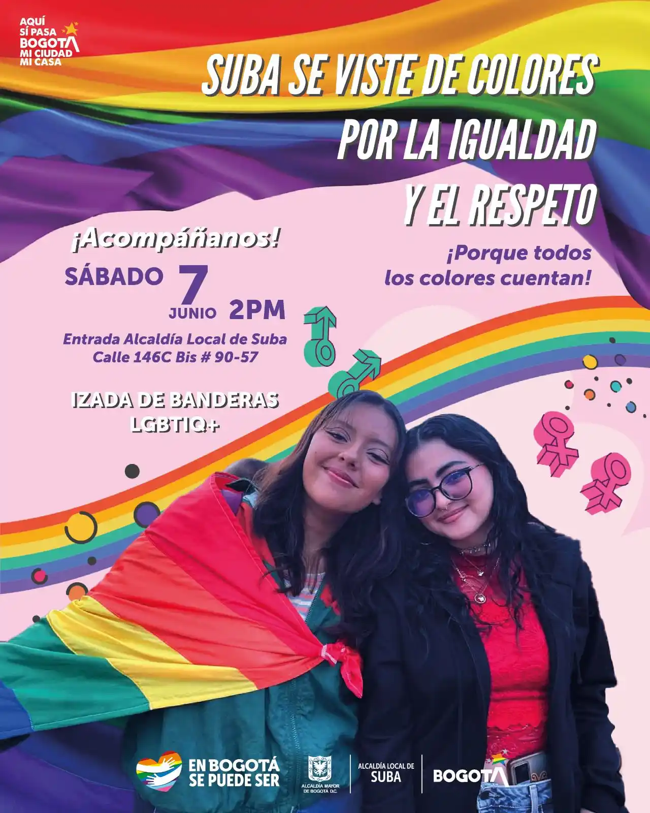 Image from EN BOGOTÁ SE PUEDE SER 🏳️🌈🏳️⚧️: 🌈✨ *Suba se viste de colores por la igualdad y el respeto* Este sába...