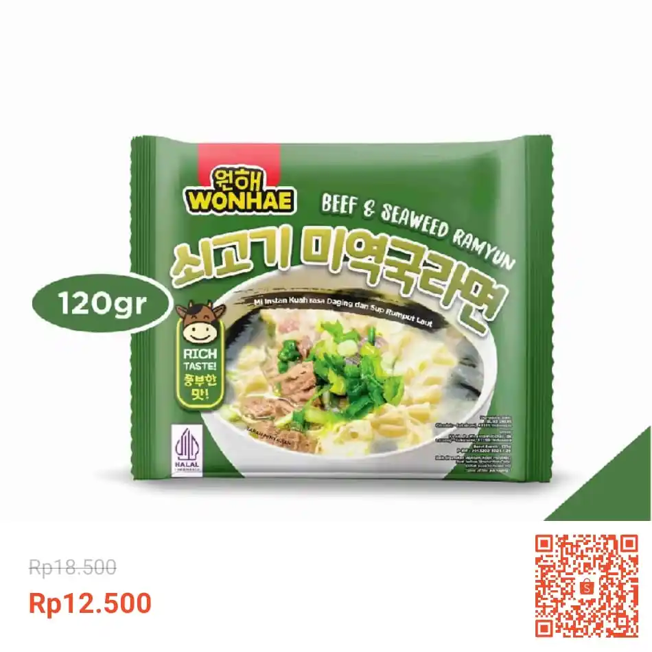 Image from Hidden Gem Garapan Cuan | Info Promo Racun Shopee Lazada Tokopedia | Alfamart Indomaret | Grab Gojek: Temukan Mujigae by Wonhae Beef Seaweed Ramyun 120gr seharga Rp12.500. ...