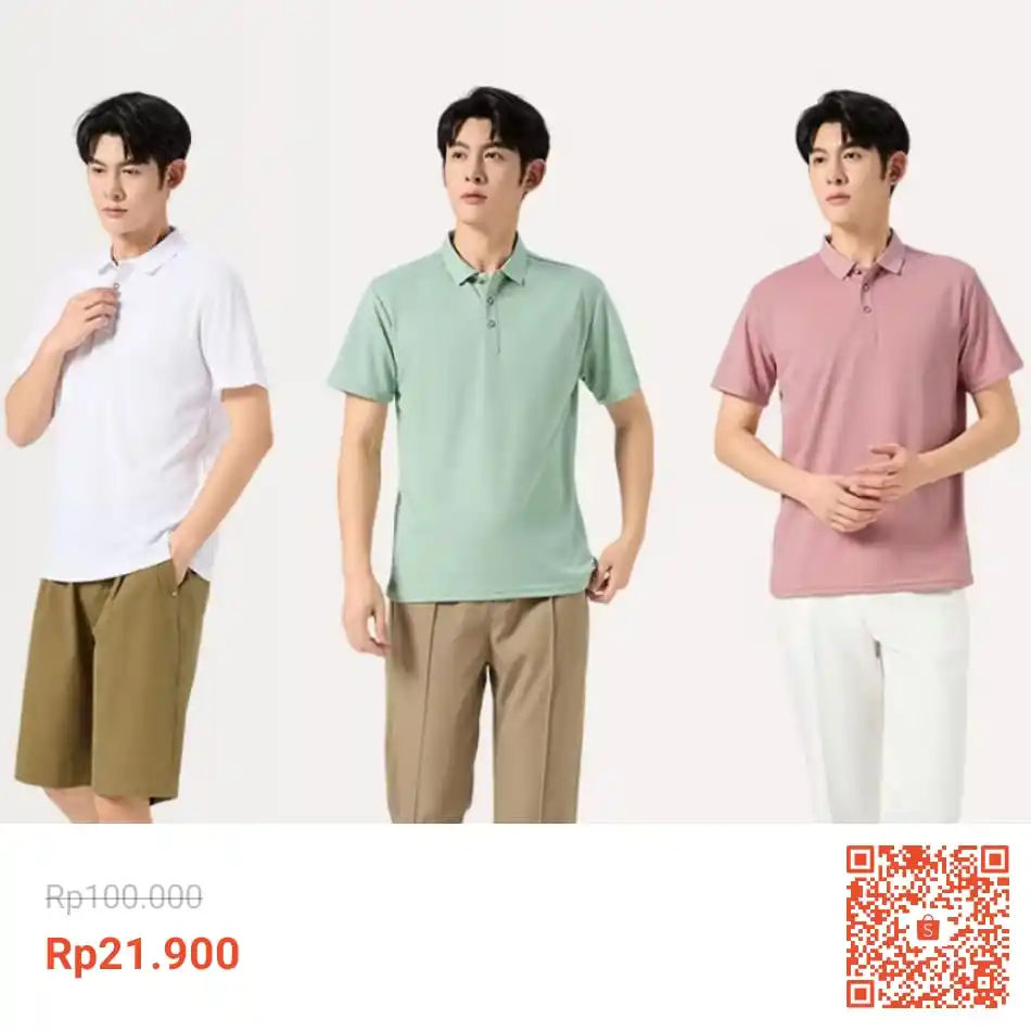 Image from Hidden Gem Garapan Cuan | Info Promo Racun Shopee Lazada Tokopedia | Alfamart Indomaret | Grab Gojek: Temukan ORANGE Kaos Kerah Polo Shirt Polos Pria Premium Pakaian Cowok ...