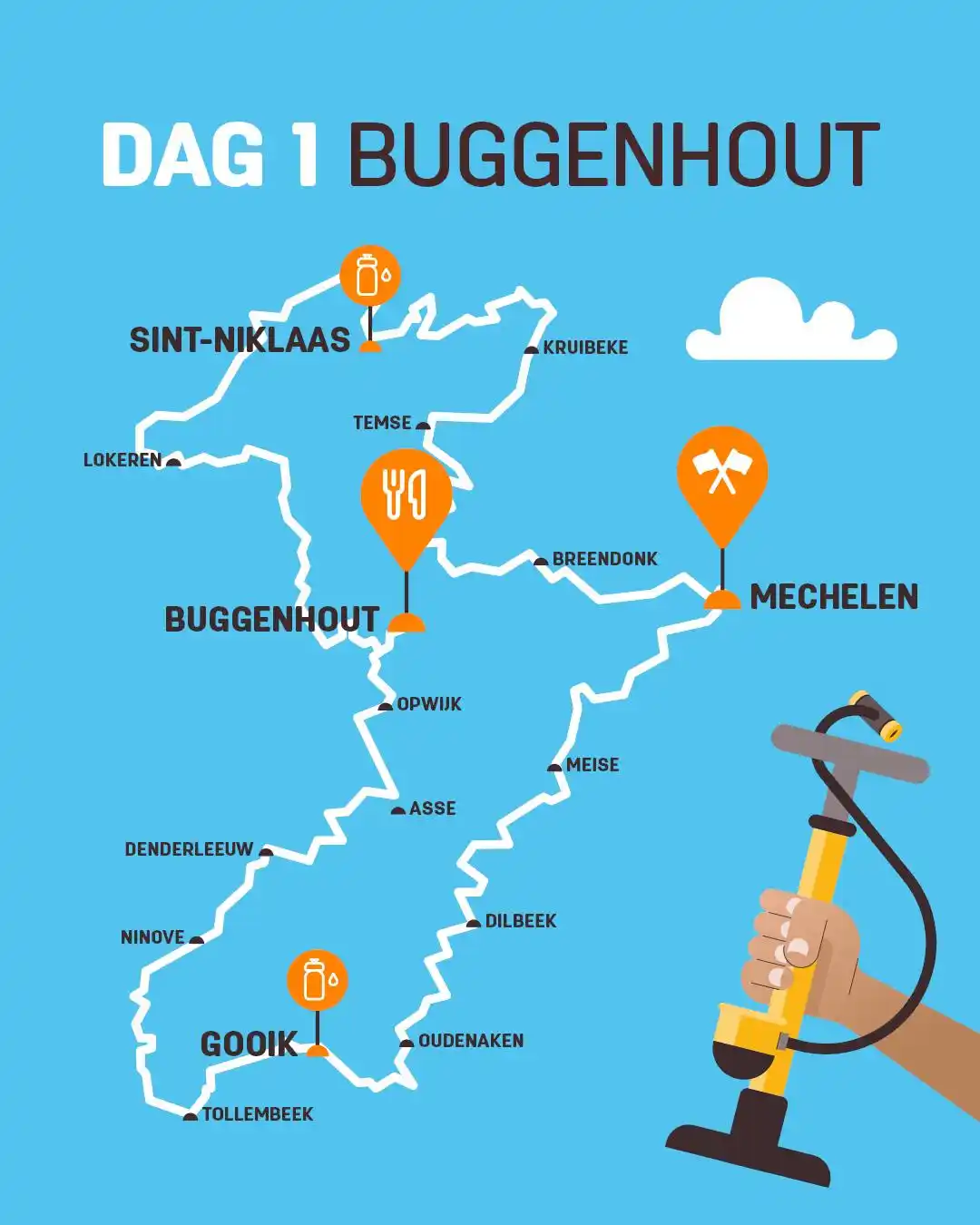 De 1000 km voor Kom op tegen Kanker post