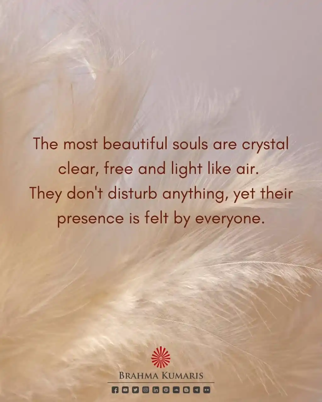 Image from Brahma Kumaris: When you release the weight from your heart and shine with your true l...