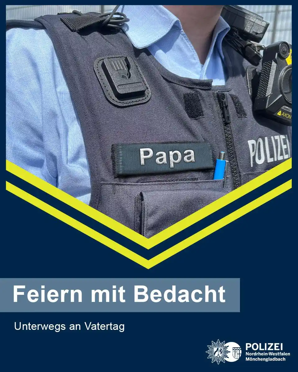 Image from Polizei NRW Mönchengladbach : Wir wünschen allen Papas da draußen einen schönen <a class="text-blue-...