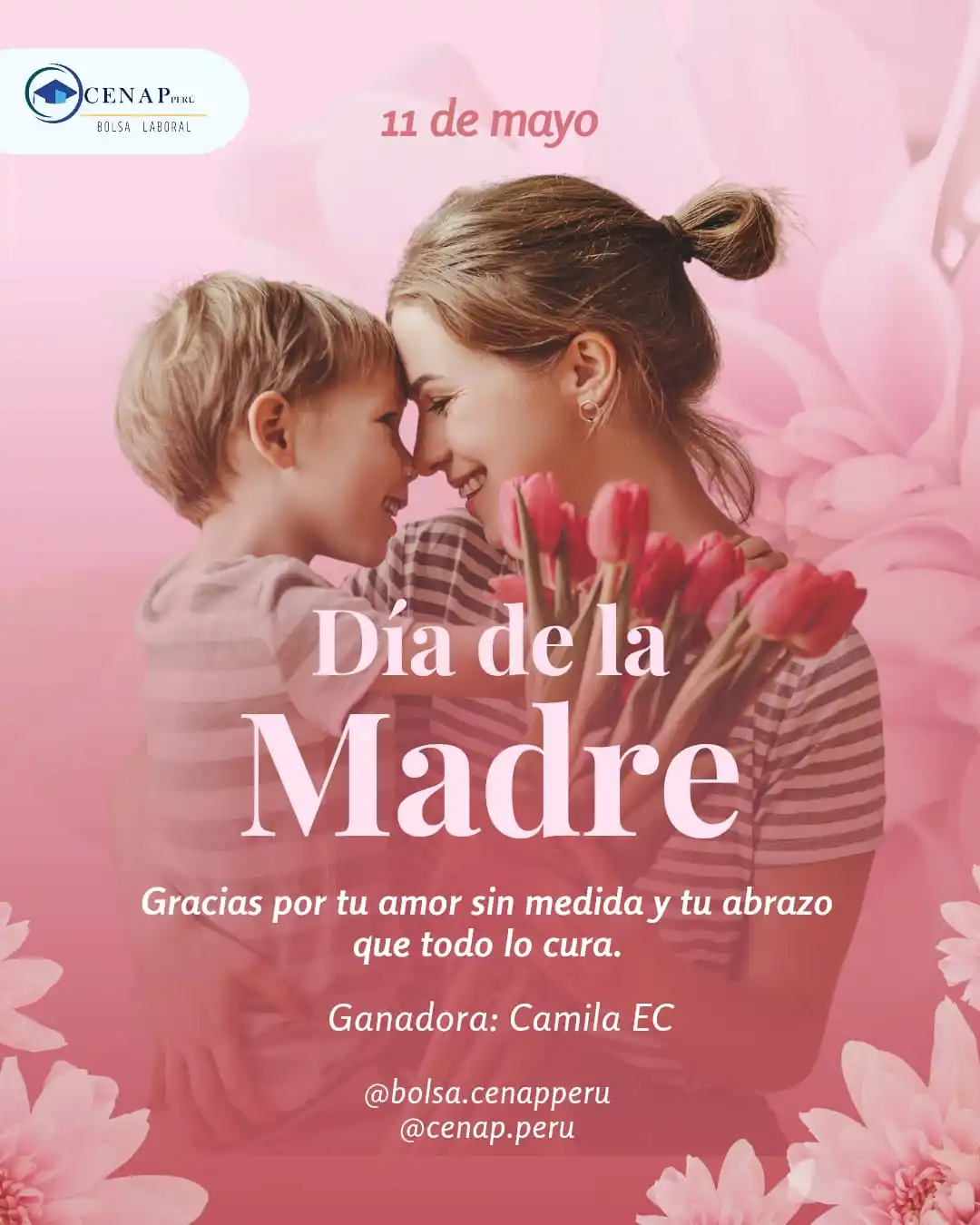 Image from Cenap Perú - Bolsa Laboral: 🥳🪅🎉¡Ya tenemos GANADORA del sorteo especial por el Día de la Madre!...
