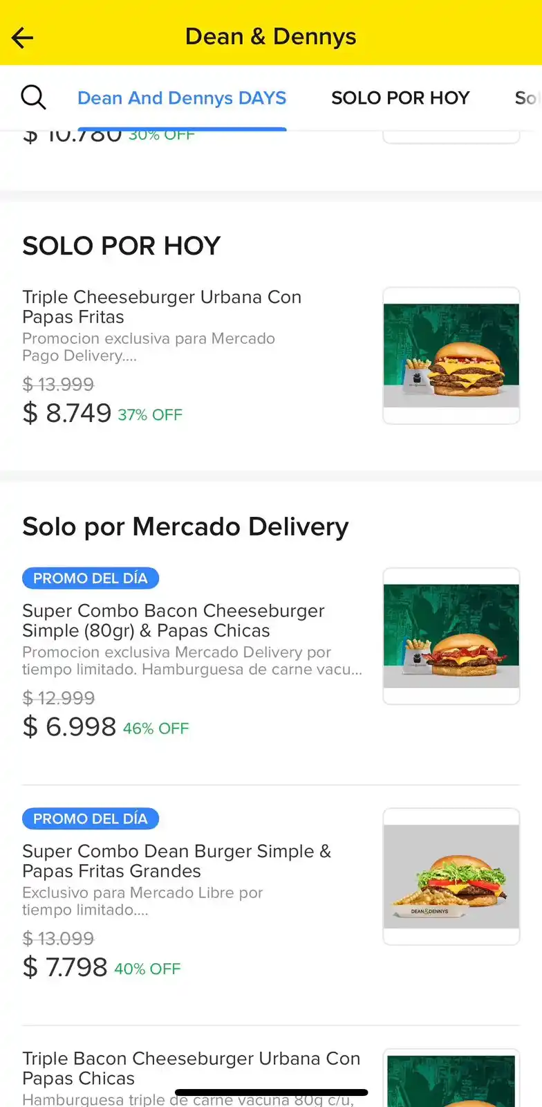 Image from El Club del Ahorro 🇦🇷: 50% OFF y más en Dean and dennys solo por Mercadopago Deliveryyy 😋🍔h...