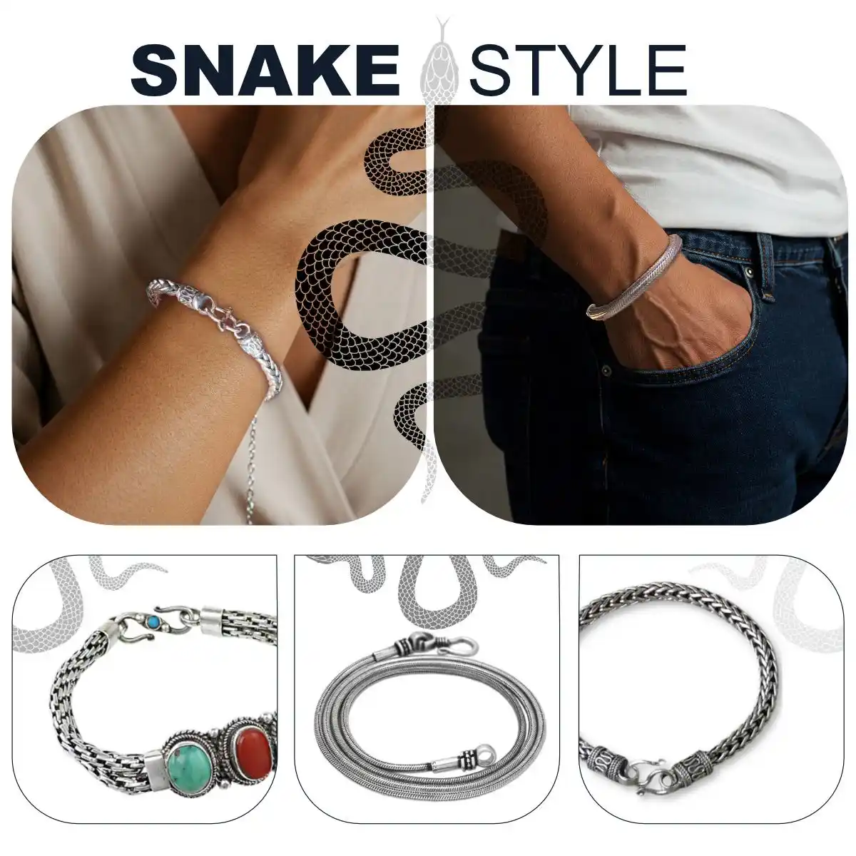 Image from Ethnos, gioielli dal mondo: Abbandonati al fascino irresistibile della collezione Snake, una celeb...