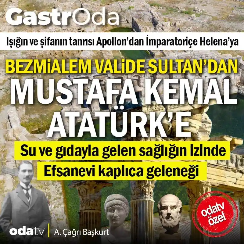 Image from Odatv: "Ah Apollon, midenin suyu, gıdanın şifası, validenin şefkati…" Side’de...