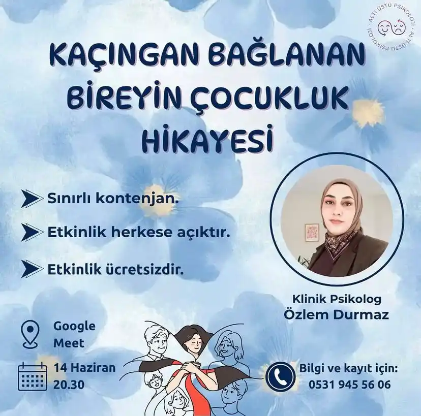 Image from Altı Üstü Psikoloji: ✨ Altı Üstü Psikolojiden herkese merhaba🎈 14 Haziran Cumartesi günü...