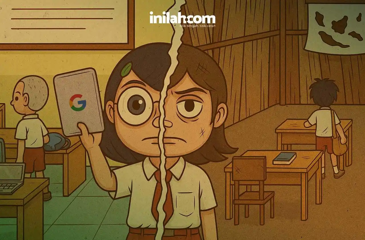 Image from Inilah.com: *Digitalisasi Pendidikan Jadi Solusi? Belum Tentu!* Tanpa ekosistem k...