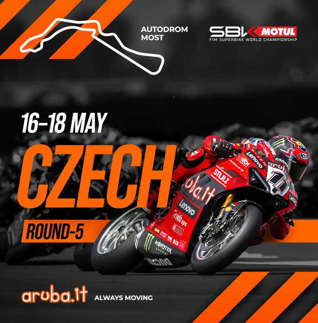 Image from Aruba.it Racing Ducati: 📌 Ecco la programmazione TV del Czech Round WorldSBK 👉 Gara-1 (sabat...