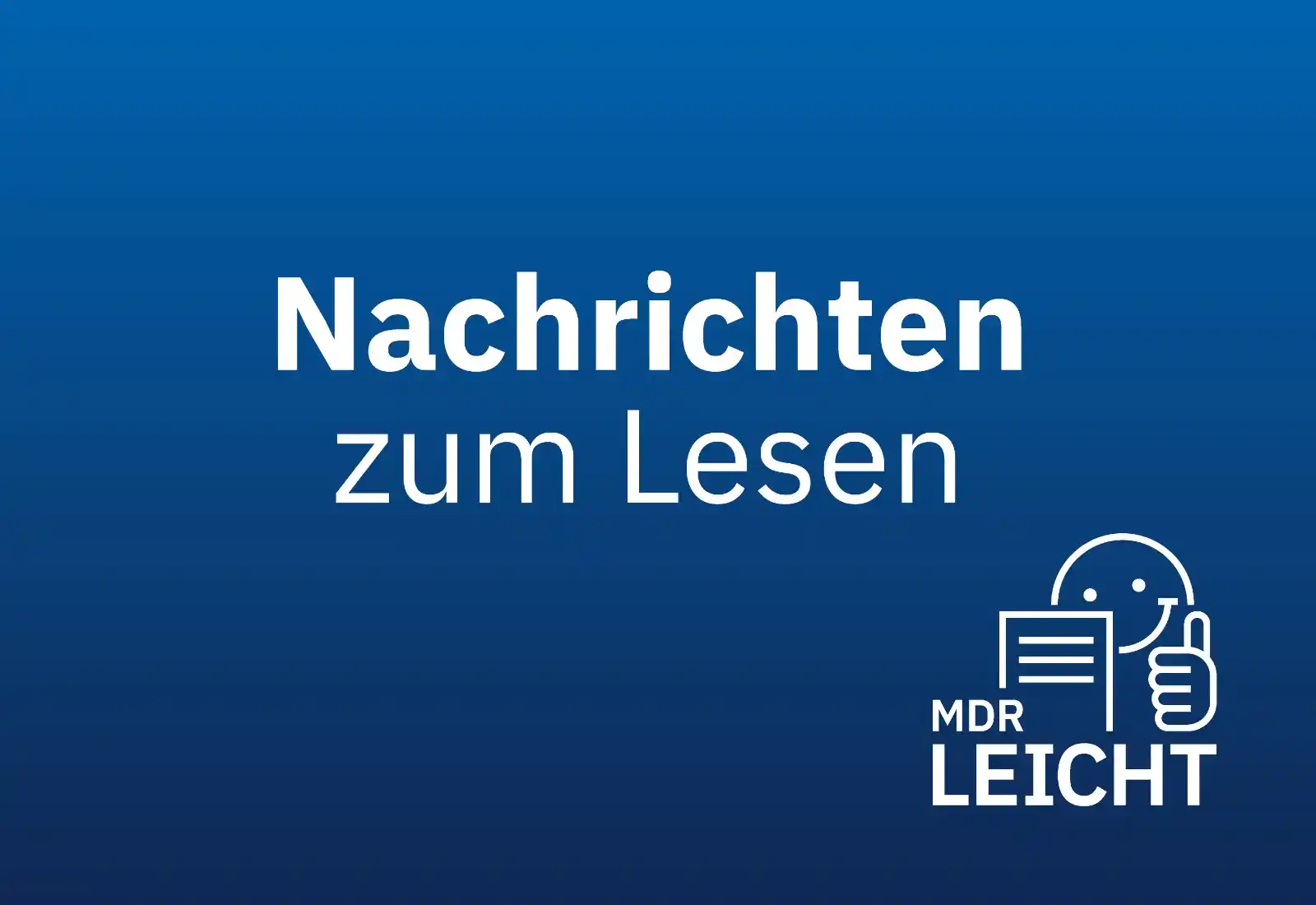 Image from MDR leicht: Hallo, auch am Mittwoch haben wir wieder Nachrichten für euch. ✅ *Die...