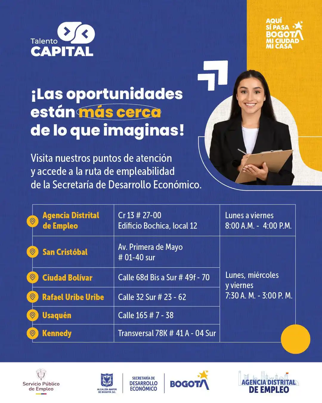 Image from Empleo en Bogotá: ¡Hola! 💕 ¿Sabías que en Bogotá hay lugares donde te ayudan a mejorar ...