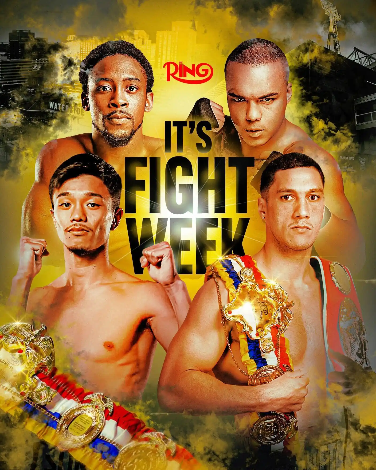 Image from Ring Magazine: 📋 IT'S FIGHT WEEK: 🥊 Keyshawn Davis vs Edwin De Los Santos 👑 WBO L...