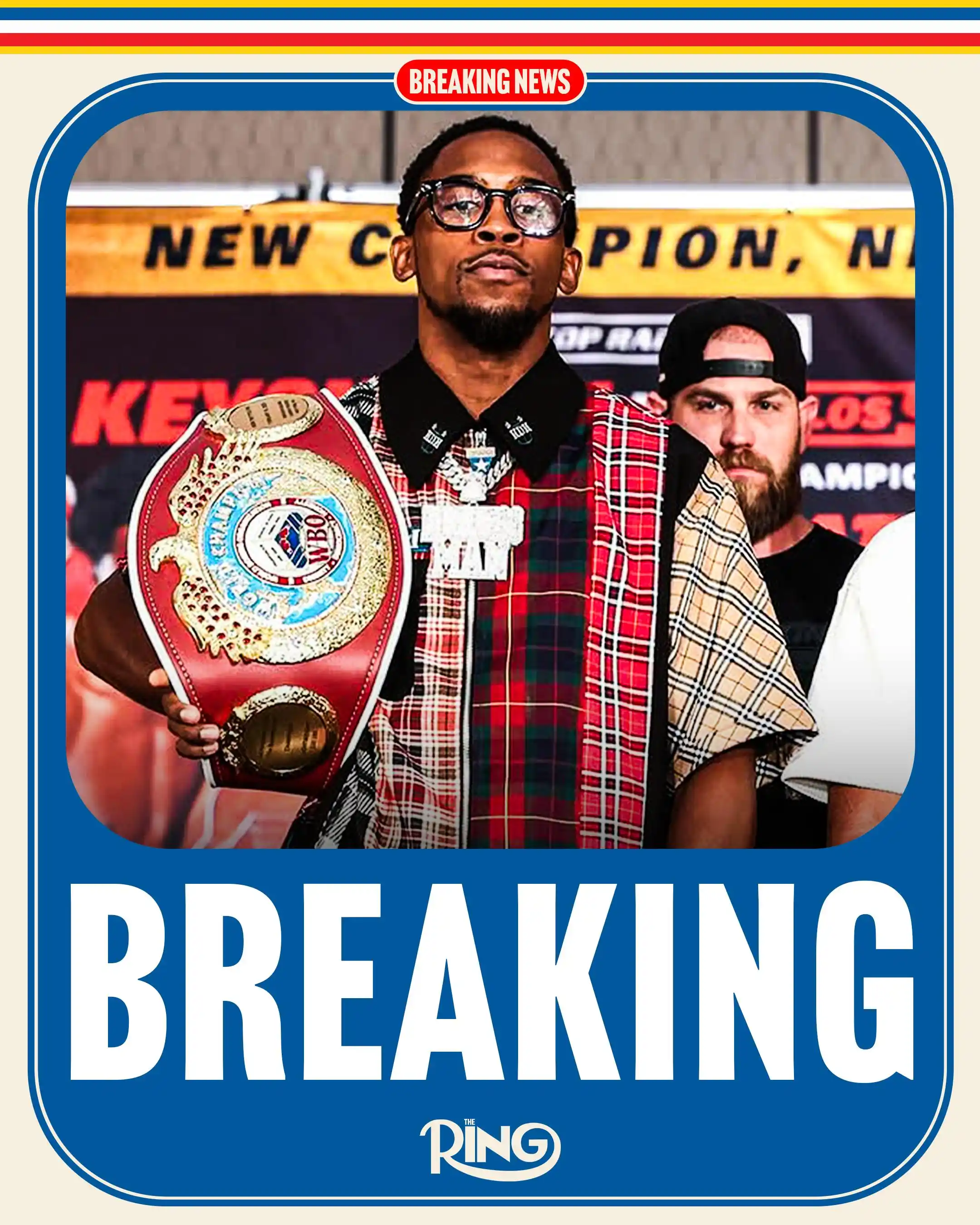 Image from Ring Magazine: ‼️ Keyshawn Davis has come in 4.3lbs overweight at 139.3lbs and so wil...