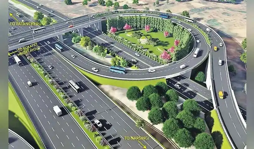 Image from SiriNava Estates Hyderabad: 🚧 *Kokapet Trumpet Junction – A Game Changer!* The newly completed ₹...