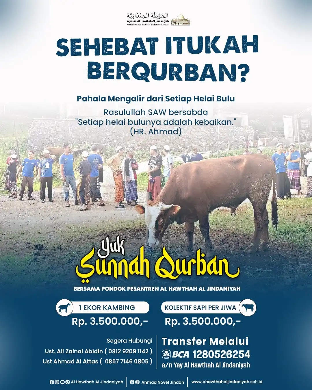 Image from Majelis.info 👳: *Kurban bukan tentang mampu, tapi tentang mau.* Yuk sunah kurban bersa...