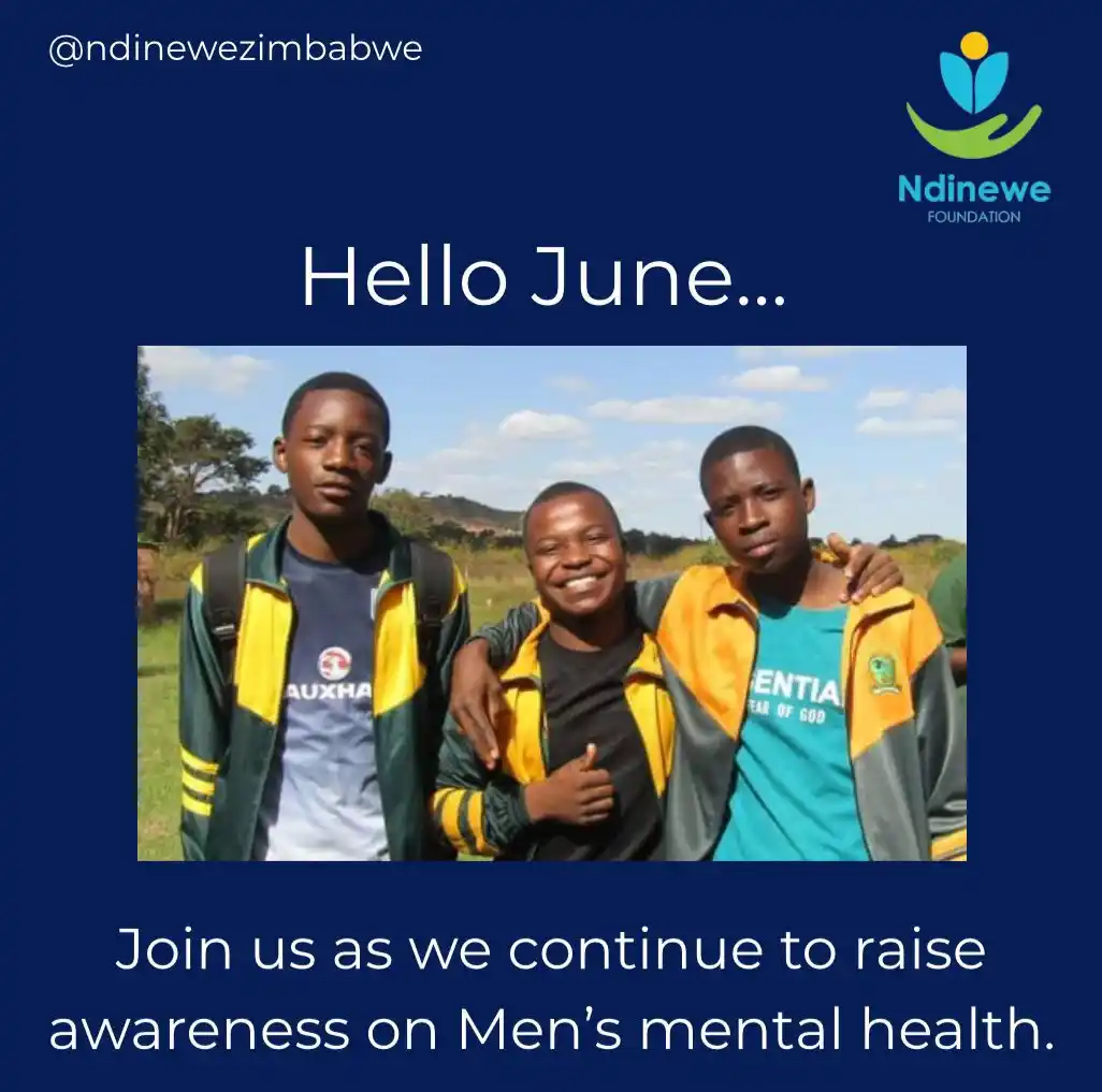 Image from Ndinewe Foundation: Men's mental health awareness is important and necessary because it en...