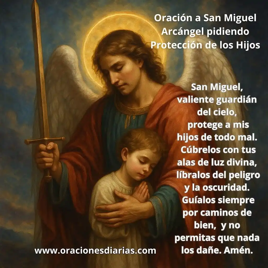Image from Oraciones Diarias: Oración a San Miguel Arcángel pidiendo Protección de los Hijos Hoy tu...