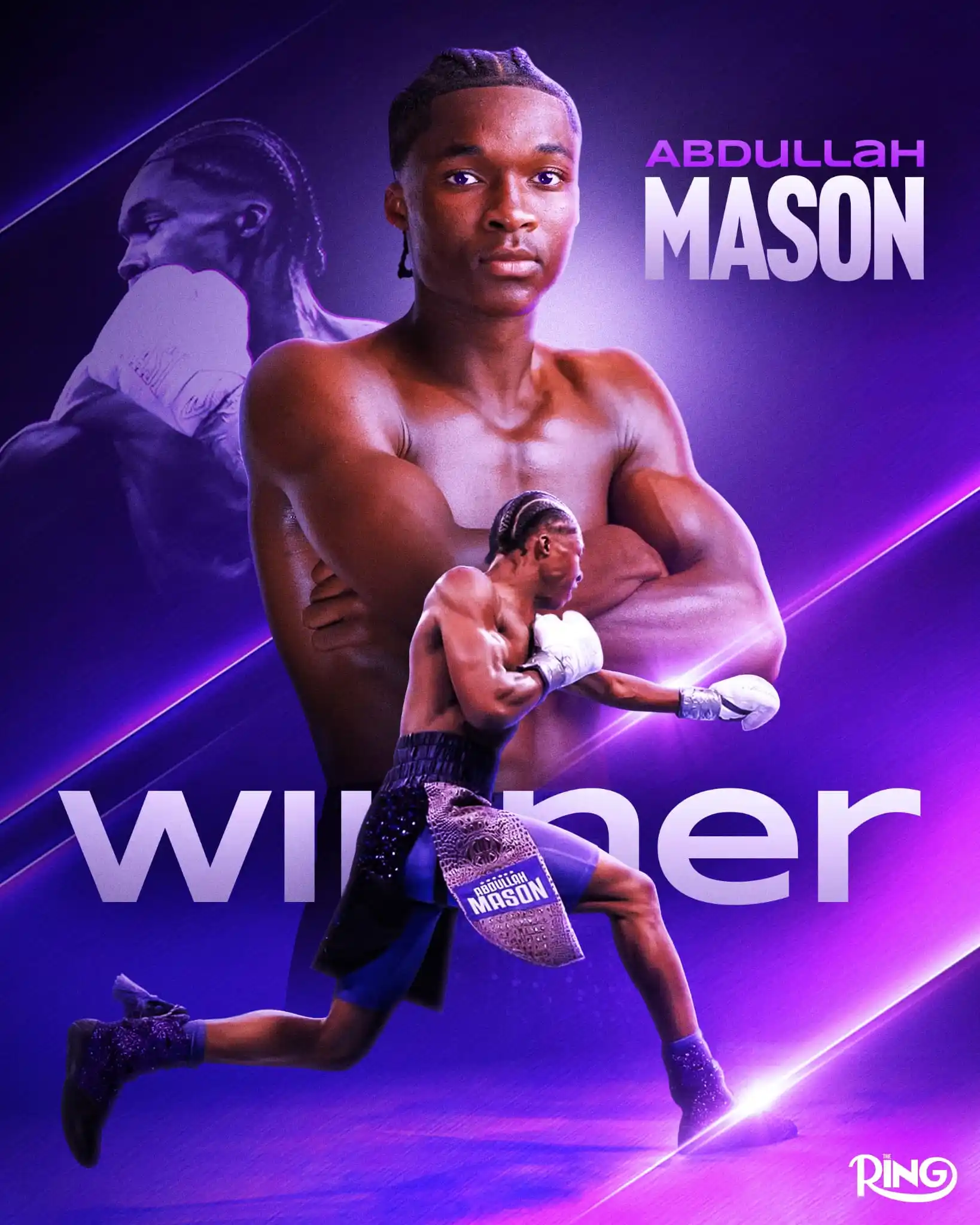 Image from Ring Magazine: Ring ambassador Abdullah Mason defeats Jeremia Nakathila by TKO due to...